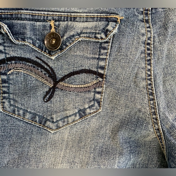 LEI Y2K 90s Jeans Ashley Louise Boot Juniors 9 Faded-Wash Back-Pockets Vintage - Picture 9 of 12